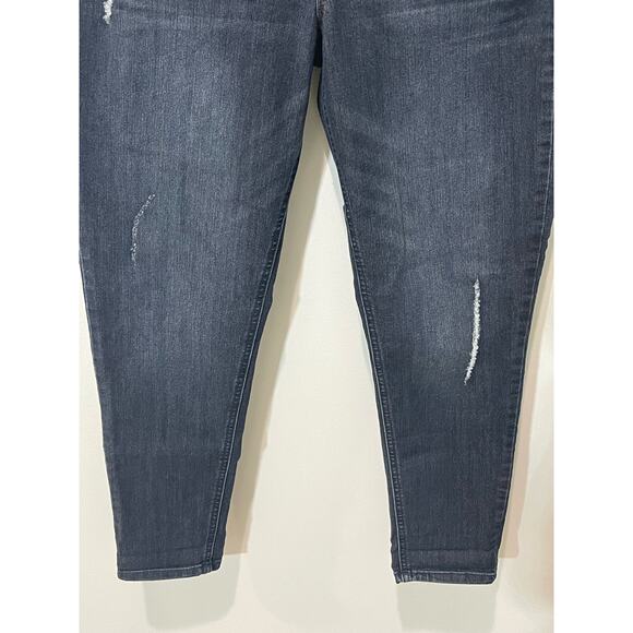 Democracy “Ab” Solution Jeans Women 8 Blue Skinny Dark Wash Stretch Slimming - Picture 3 of 11